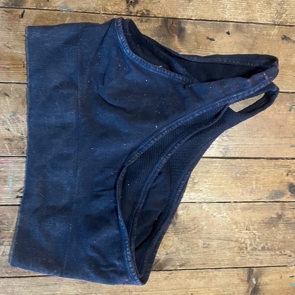 Avocado Active Wear Navy Blue One-Shoulder Sports Bra - Picture 2 of 2